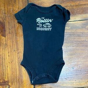 Carter's Black Baby Onesie with Playful Print
